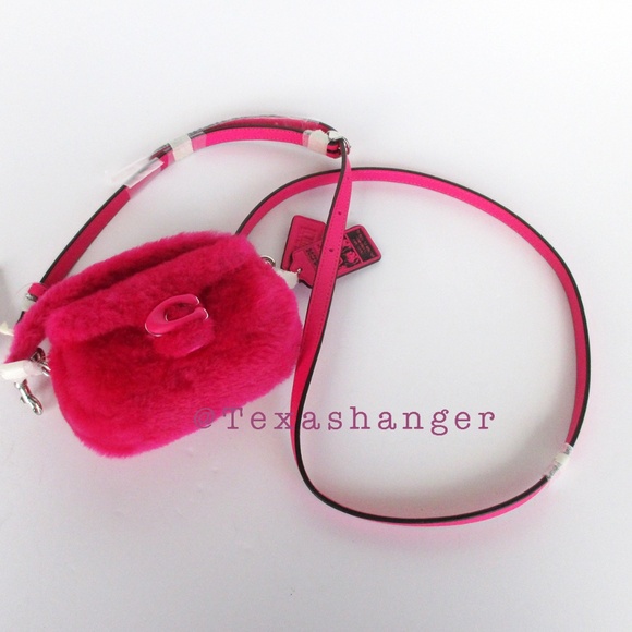 NWT Coach Tabby 12 Lil Nas X Edition Shoulder Bag Silver/Bright Fushia - Picture 16 of 16